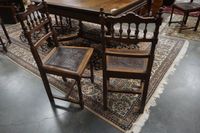 Table française de style Henri II avec 6 chaises - vers 1900 (photo 5)