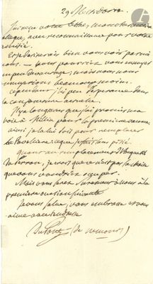 une lettre manuscrite du président des états-unis