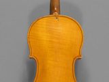 an old violin with a wooden back and bow