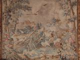 an image of a tapestry hanging on a wall in a room