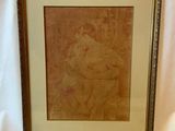 tableau représentant un homme et une femme sur fond blanc