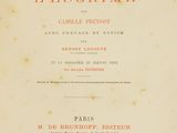 the front cover of a book with an image of a horse in the background