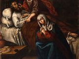 an image of a painting of a woman and a man in bed