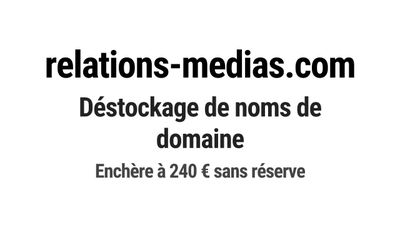 Nom de domaine relations-medias.