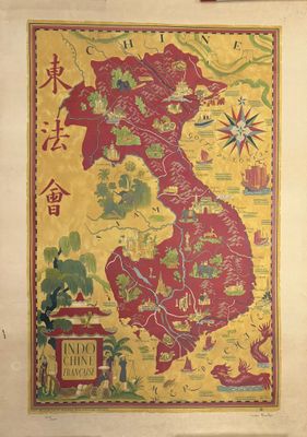 une image représentant une carte de la Chine accrochée au mur