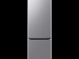 an image of a silver refrigerator against a black background