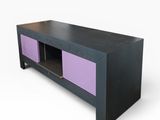 an image of a black and purple entertainment unit