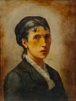 Alfred BOUCHER (1850-1934) Portrait de femme de trois-quart …