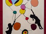 une photo d'un tableau représentant des personnes volant avec des ballons
