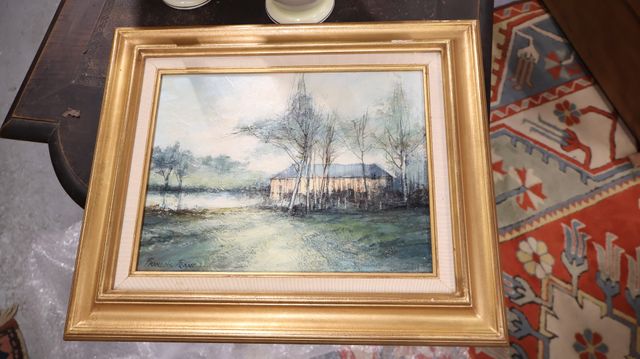 François FRANC (1926) « ferme en Normandie », huile sur toile sig...
