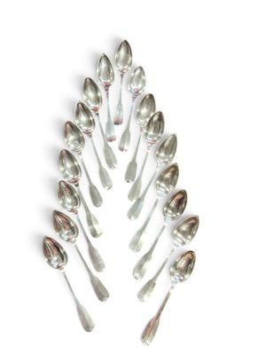 a lot of spoons that are arranged in a shape of a tree