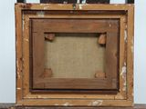 a picture of an old wooden frame with a picture in it