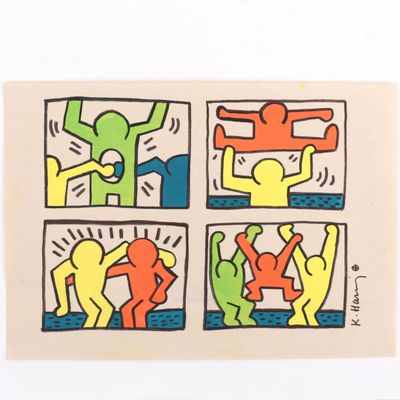 une image représentant un dessin d'un groupe de personnes en train de faire différentes choses