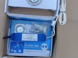 a cardboard box with a bunch of lights inside of it