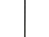 un lampadaire noir et doré sur fond blanc