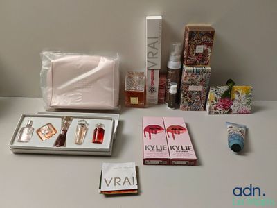 many items that are sitting on a white table