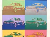 une photo d'une photo d'une voiture aux couleurs variées