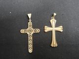 deux croix dorées sur fond noir