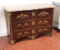 Commode droite en placage en chevrons de bois de violette su… (photo 2)