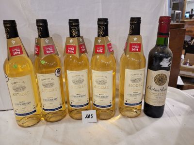 6 bouteilles dont 5 bouteilles DOMAINE DU SIORAC 2012 COTES …