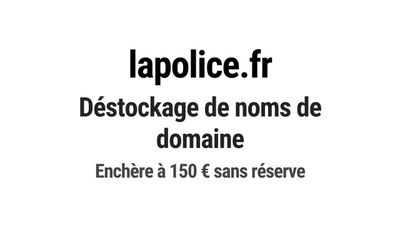 Nom de domaine lapolice.fr. Catégorie: Services aux entrepri…