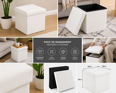 un montage de photos présentant différents types de boîtes de rangement