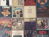 a lot of records that are on the floor