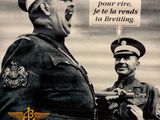 a poster with a picture of two men in military uniforms