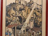 une image d'une photo d'un tableau représentant des habitants d'un village