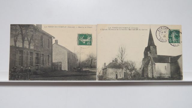 La Forêt-du-Temple : Lot de 2 cpa : Mairie et Pilori (TBE) + L’Ég...