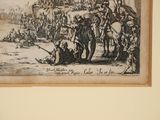 a drawing of a group of people riding horses