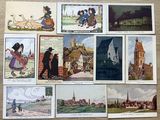 Cette photo comporte de nombreuses images différentes de personnes et de bâtiments