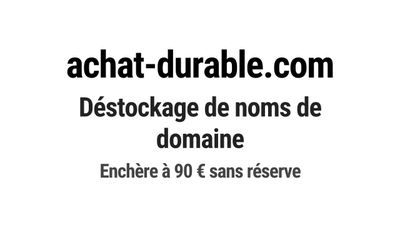 Nom de domaine achat-durable.com.