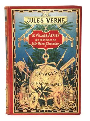 un livre sur lequel figure l'image d'un globe terrestre entouré d'autres objets