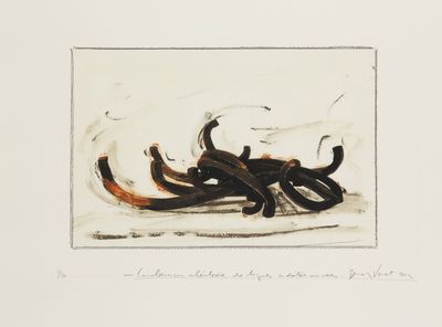 une image représentant un dessin d'une grappe de bananes posée sur une table
