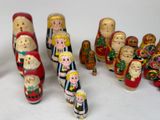 a lot of russian nesting dolls on the table