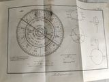 an old book with a drawing of a circle on it