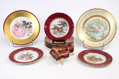 LIMOGES FRANCE OR Partie de service en porcelaine en or reha…