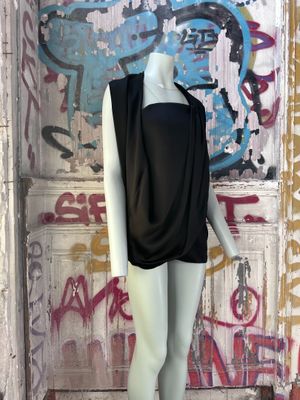Robe Bustier Couture T.38 A. VAUTHIER satin noir neuve avec …