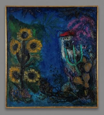 MARCHAND DES RAUX (1902-2000) "Nature morte aux tournesols e…