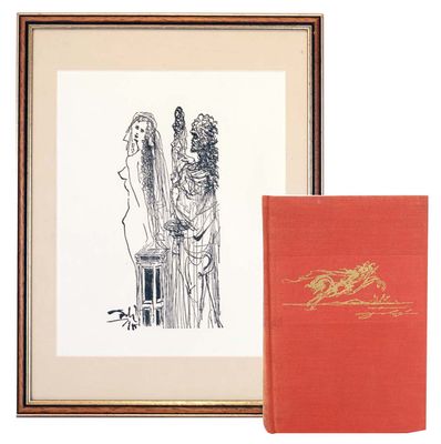 an image of a picture of a book and a picture of a woman