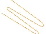 a pair of gold chain necklaces on a white background
