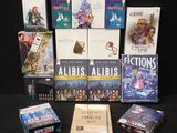 a lot of books that are sitting on a table