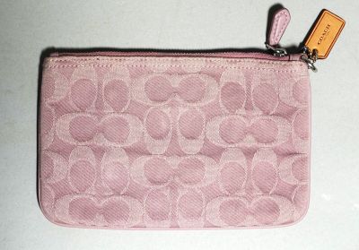 COACH Pochette en tissu rose