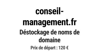 Nom de domaine conseil-management.
