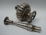 pair of antique silver plated candlesticks with ornate design
