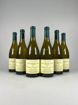 six bouteilles de vin sont alignées sur une table