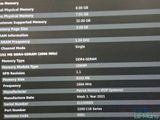 an image of a computer screen displaying a list of memory and memory types