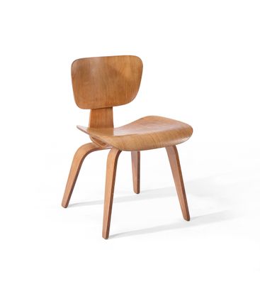 an image of a wooden chair sitting on top of a white surface