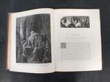 an open book with a picture of a group of people in a forest